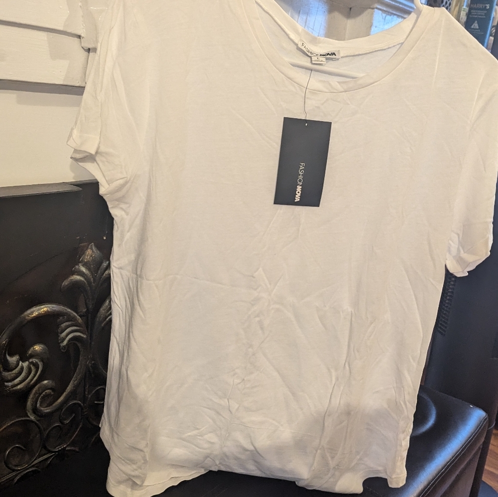 short white T
